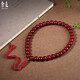 念道柿子紅朱砂供白玉菩提根手串佛珠手鏈蘋(píng)果圓手持念珠男女文玩藏式 朱砂供菩提根36顆手持款