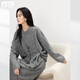 對白【杜鵑同款】格雷系針織外套連衣裙套裝女2025冬季慵懶兩件套 星空灰 S