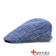 途尊（kingtrip）前進(jìn)帽子男士春夏季韓版透氣格子帽遮陽(yáng)貝雷帽太陽(yáng)帽