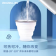 JAJALIN開學(xué)必備好物旅行洗漱杯漱口杯折疊杯硅膠材質(zhì)便攜戶外野營(yíng)用品 透明色