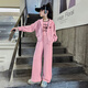 巴萊恩娜韓國(guó)女童衛(wèi)衣套裝春秋2025新款洋氣兒童運(yùn)動(dòng)休閑褲炸街大童三件套 粉色（背心+外套+褲子） 150cm