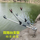 糜嵐雙炮臺魚(yú)竿支架帶地插不銹鋼雙頭竿架魚(yú)桿支架釣椅地插釣魚(yú)架桿 1.7m 黑色架+地插