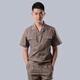 圖圖愛(ài) 工裝套裝夏季工作服定制長(cháng)袖勞保服工地搬運電力工程汽修勞動(dòng)服 駝灰色短袖 170（115-135斤）套裝