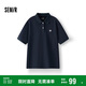 森馬（Semir）[商場(chǎng)同款]POLO衫女寬松潮流簡(jiǎn)約2025夏季刺繡套頭衫101325115004