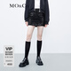 MO&Co.半身裙重工珠片疊繡派對風高腰包臀迷你短裙內襯短褲摩安珂 黑色-第2批 M 165