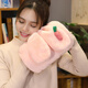 米羽 熱水袋充電防爆可愛(ài)暖手寶毛絨卡通暖寶寶女暖手袋電暖寶可拆洗 蘿卜兔粉色電暖寶