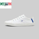 卡帝樂(lè )鱷魚(yú)（CARTELO）潮牌2026新款男鞋夏季透氣薄款板鞋男士小白鞋潮流百搭帆布鞋休閑 S688白色 40