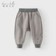 戴維貝拉（DAVE＆BELLA）兒童休閑長(cháng)褲加絨女童大屁屁褲男寶寶束腳褲秋冬新款童褲小童褲子 灰色【現貨】 80 cm（建議身高73-80cm）