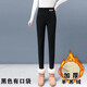 妥妮打底褲女休閑褲女外穿保暖褲新款秋冬季加絨加厚顯瘦棉褲緊身褲 黑色-超厚羊羔絨  M 建議80-100斤