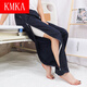 KMKA側開(kāi)口兩側拉鏈褲子男全開(kāi)長(cháng)褲男女款骨折術(shù)后住院病易穿脫褲子 深藍色-薄絨 春秋款 XL