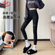 浪莎鯊魚(yú)褲女秋冬加絨保暖外穿打底褲高腰彈力舒適塑型打底運動(dòng)瑜伽褲 黑色加絨（適合10-20°C) L （111-125斤）