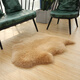 澳羊一族 澳洲皮毛一體純羊毛地毯羊毛飄窗墊整張羊皮地毯客廳辦公室臥室 卡其色 1拼70cm*100cm