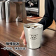 沃德百惠（WORTHBUY）304不銹鋼飲料水杯韓式雙層杯子茶杯餐廳商用防摔扎啤酒杯牛奶杯 雙層直身杯-赫赫熊 300ml 1個(gè)