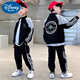 迪士尼（Disney）男童套裝春秋款2025新款運動(dòng)服兩件套中大童秋冬外套褲子一整套潮 黑色外套+褲子2件套春秋款 120 建議身高110厘米左右