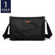 高爾夫（GOLF）單肩包男士大容量斜挎包男商務(wù)休閑防潑水輕便手機包 黑色