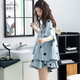 澳琪蘭（AOQILAN）睡衣女士夏季薄款兩件套短袖純棉家居服夏天波點(diǎn)寬松大碼胖MM套裝 9066藍色 女士XL