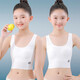 貼心熊女童內(nèi)衣發(fā)育期小學(xué)生純棉大童女孩小背心內(nèi)穿抹胸兒童文胸薄款夏季 白色+白色 M【55-80斤】