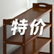 千左鞋架子簡(jiǎn)易門(mén)口室內家用2025爆款新款竹收納小窄入鞋柜木多層置物 茶色【加寬加固】 6層-長(cháng)80寬25高98CM