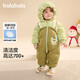 巴拉巴拉（BALABALA）童裝嬰兒連體衣假兩件連體羽絨服寶寶衣服冬加厚男童女童兒童 黃綠41122-白鴨絨 100cm