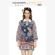 LULUALWAYS ALMOST ALICE冬季限定系列人物提花連衣裙 粉紅色 M