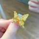 恩碩黃金戒指鎏金蝴蝶女999足金時(shí)尚潮流戒子520禮物情人節(jié)禮物送女友 鎏金蝴蝶戒指12號(hào) 金重約3.53g