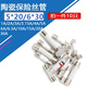 樺安5x20mm陶瓷保險絲管250V熔斷器6x30 1A 2A 3A 5A 8A 10A 15保險絲 陶瓷保險管 10A (10個） 5*20