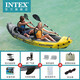 INTEX 2人皮劃艇釣魚(yú)船充氣船橡皮艇戶(hù)外水上沖鋒舟加厚耐磨皮筏艇小船 2人船68307標配