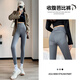 依沐蘇 鯊魚(yú)褲女外穿春秋新款緊身顯瘦打底褲高腰提臀收腹瑜伽健身褲子 灰色-單款 L