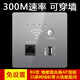 櫻通墻壁路由器ap面板 酒店賓館家用無(wú)線 全屋WiFi網(wǎng)絡(luò)插座86型入墻式 【灰色300M帶USB】【220V供電】