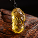 慈靈閣天然黃水晶貔貅吊墜霸王貔貅財運項鏈男女水晶飾品情侶禮物深黃色