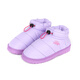 漂步棉鞋男冬季防水包跟家居鞋情侶羽絨布加厚底防滑保暖月子女棉拖鞋 淺紫色 40-41 建議39/40腳穿