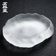 琯玉 古法琉璃冰凍燒茶杯墊日式茶托隔熱加厚玻璃小號(hào)壺承功夫茶具配件 琉璃隨形杯墊