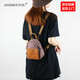 ANDSEEYOU品牌迷你雙肩包女小型帆布包女復(fù)古女士背包多用新款小背包女七夕 紫色
