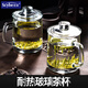 VETROAMANO玻璃杯茶杯男女辦公帶把花茶杯茶水泡加厚杯子家用大容量水杯 【帶蓋】耐熱杯380ml 2只