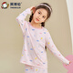 英博倫春秋兒童秋衣秋褲套裝純棉女童內衣褲全棉薄款中大童棉毛衫 85268粉紅 120
