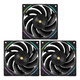 利民（Thermalright）TL-K12  TL-K12W ARGB四角細(xì)光圈 12cm機(jī)箱風(fēng)扇PWM串聯(lián) 次世代性能風(fēng)扇 TL-K12R黑色反出風(fēng) 三只裝