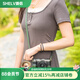 攝侶 索尼a7c2保護(hù)套a7c二代相機(jī)包zve10底座a6700皮殼a7m4皮套zv12代配件zv1f相機(jī)套a7r5保護(hù)殼a7cr套 A7C2/A7CR復(fù)古綠真皮保護(hù)套+墊肩牛皮肩帶