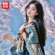 邦帛世民族風(fēng)披肩針織外搭女圍巾新疆西藏云南川西旅行穿搭旅游斗篷披風(fēng) 民族風(fēng)披肩【七彩藍(lán)】