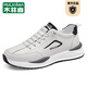 木林森男鞋秋季新款戶(hù)外休閑鞋男士跑步運動(dòng)鞋厚底防滑耐磨一腳蹬鞋子 白色 41 皮鞋碼