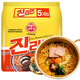 不倒翁韓國進(jìn)口 辣味金拉面120g*5包  潘帥同款泡面 香辣韓式方便面袋裝