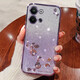 羅璐鷗 OPPO Reno9手機(jī)殼女款硅膠殼Reno9Pro保護(hù)套reno9 Pro+高級水鉆玫瑰花漸變閃粉電鍍 【漸變丁香紫】+全屏保護(hù)膜 OPPO Reno9