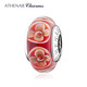 ATHENAIE阿斯娜紅色花瓣琉璃散珠diy手串珠轉(zhuǎn)運(yùn)珠配件潘家琉璃珠手鏈珠子