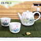 EILONG宜龍家用功夫茶具套裝陶瓷復(fù)古童趣茶壺公道杯茶杯一壺二杯荷塘趣 3入套裝(壺+2杯)
