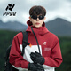 PPGE戶外運(yùn)動(dòng)保暖硬殼沖鋒衣外套防風(fēng)防水沖鋒衣女外套斜拉鏈登山服