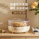 逗趣家 旋轉(zhuǎn)糖果盒分格干果盒輕奢帶蓋密封干果盤水果盤過年家用客廳茶幾點(diǎn)心拼盤堅(jiān)果瓜子雙層零食收納盒 小皇冠雙層-白金色