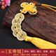 鼎風(fēng)閣 黃銅五帝錢(qián)葫蘆掛件六帝錢(qián)八帝錢(qián)中國結門(mén)對門(mén)壓門(mén)檻古幣銅錢(qián) 五帝錢(qián)(黃繩)