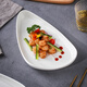 馳度菜冷菜菜盤(pán)碟家用花樣異形私房菜特色餐具酒店餐廳創(chuàng  )意特色中式擺盤(pán)精致漂亮不規則盤(pán)飯店專(zhuān)用三角盤(pán)子 12英寸金角石形盤(pán)-白瓷