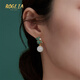 BOGLIA和田玉耳釘女耳環(huán)中式琺瑯古風(fēng)耳墜復(fù)古七夕情人節(jié)禮物送女友老婆 和田玉耳環(huán)