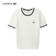 LACOSTE法國鱷魚(yú)女裝短袖時(shí)尚舒適百搭圓領(lǐng)短袖針織衫|AF6946 EV0/白色 M 38