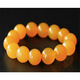 飛鵝云南龍陵冰種黃龍玉圓珠佛珠手串 老黃玉 男女款精品佛珠玉石手鏈 黃色 16MM 13顆
